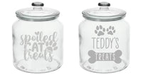 CAT/DOG GLASS TREAT JAR